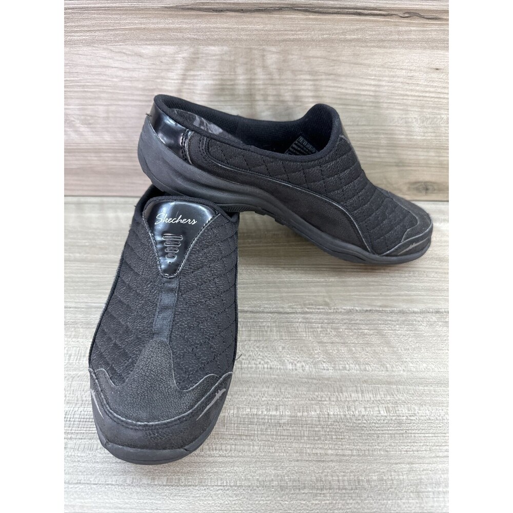 Skechers Commute Time Snuggle Vibes Slip On Mule Shoes Womens 7.5 M Black Arch